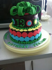 2 Tier Colourful Birthday Cake