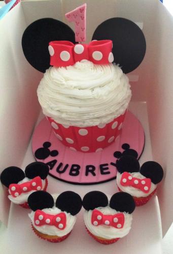 Minnie Mouse Children Birthday Giant Cupcake 