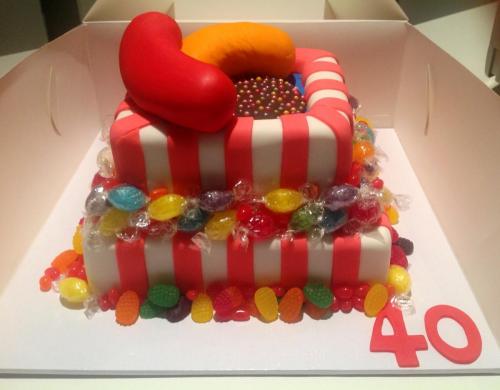 40 Candy Crush 2 tier Adult Birthday