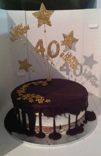 40 -Stars Gold Chocolate Adult Birthday