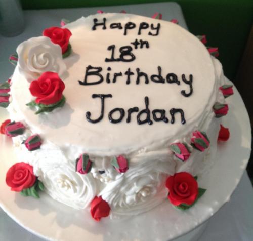 18 Piped icing rosettes, sugar red roses Vegan Adult Birthday
